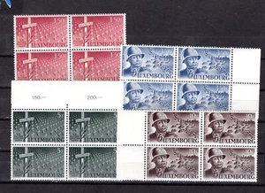 LUXEMBOURG 1947, HONORING GENERAL PATTON. SG 498/501 IN MNH BKS OF 4. Scv £100+ - Picture 1 of 1