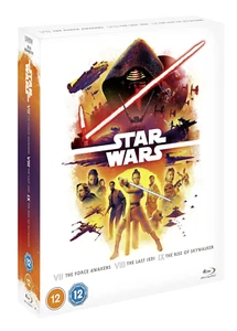 Star Wars Sequel Trilogy Box Set Blu-Ray (Episodes 7-9) [2022] [Region Free] - Foto 1 di 12