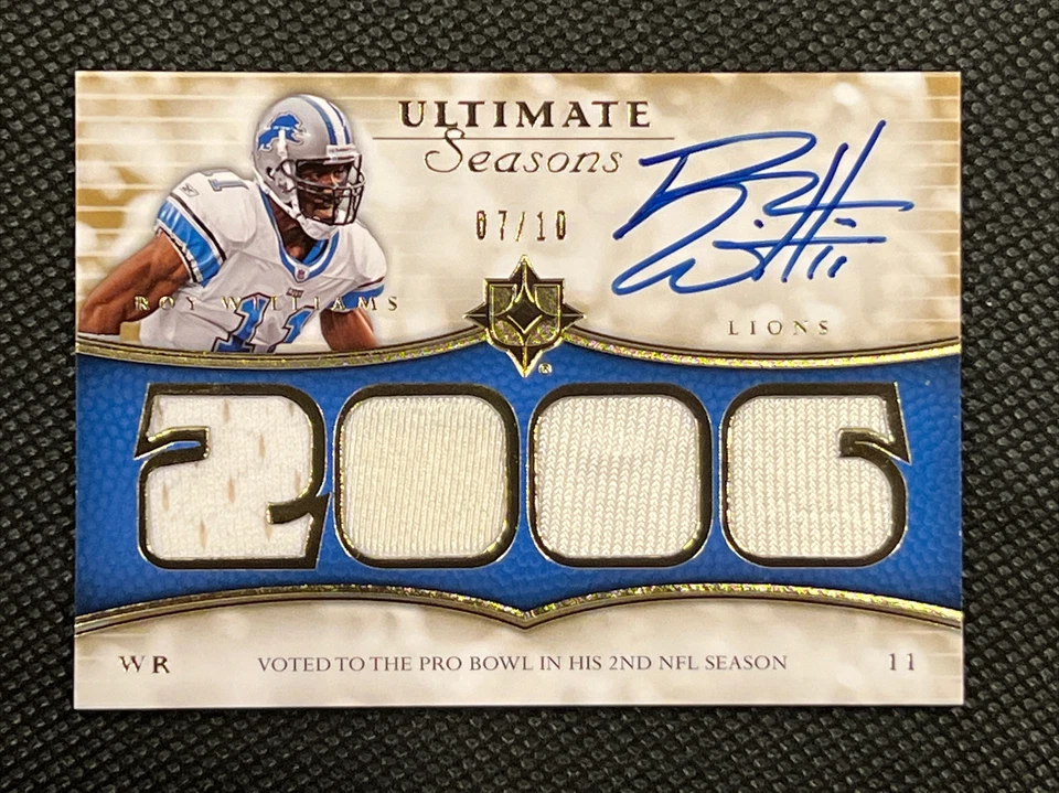 Camisetas Roy Williams Ultimate Collection Ultimate Seasons 2008 automáticas #USEA80 7/10 Foto 1 de 2