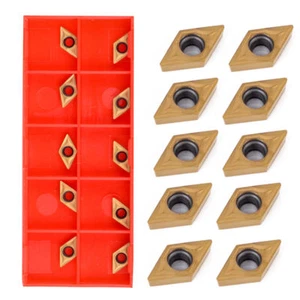 10pcs/box Gold DCMT070204 DCMT21.51 Carbide Inserts For Lathe Turning Tool - Picture 1 of 8