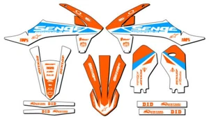 2020-2024 SX-E5 Binary Weiß Senge Grafiken Set Kompatibel Mit KTM - Picture 1 of 10