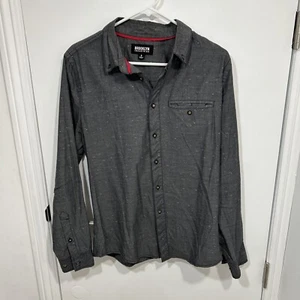 Brooklyn Industries Button Down Up Shirt Mens Size Small Gray Speckled - Picture 1 of 8