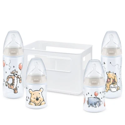 NUK First Choice+ Babyflaschen Starter Set   0–6 Monate   4 Flaschen mit Tempera - Bild 1 von 4