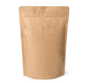 250g 8oz 1/2lb Carta Kraft Stand Up Cerniera Sacchetti Caffè Sacchetti Caffè... - Foto 1 di 7