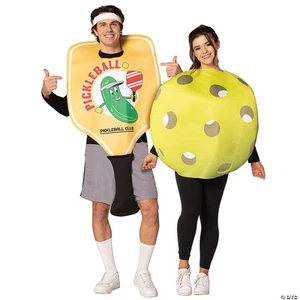 Couple's Pickle Ball Costume Set - Paddle & Ball Adult Size - Picture 1 of 1