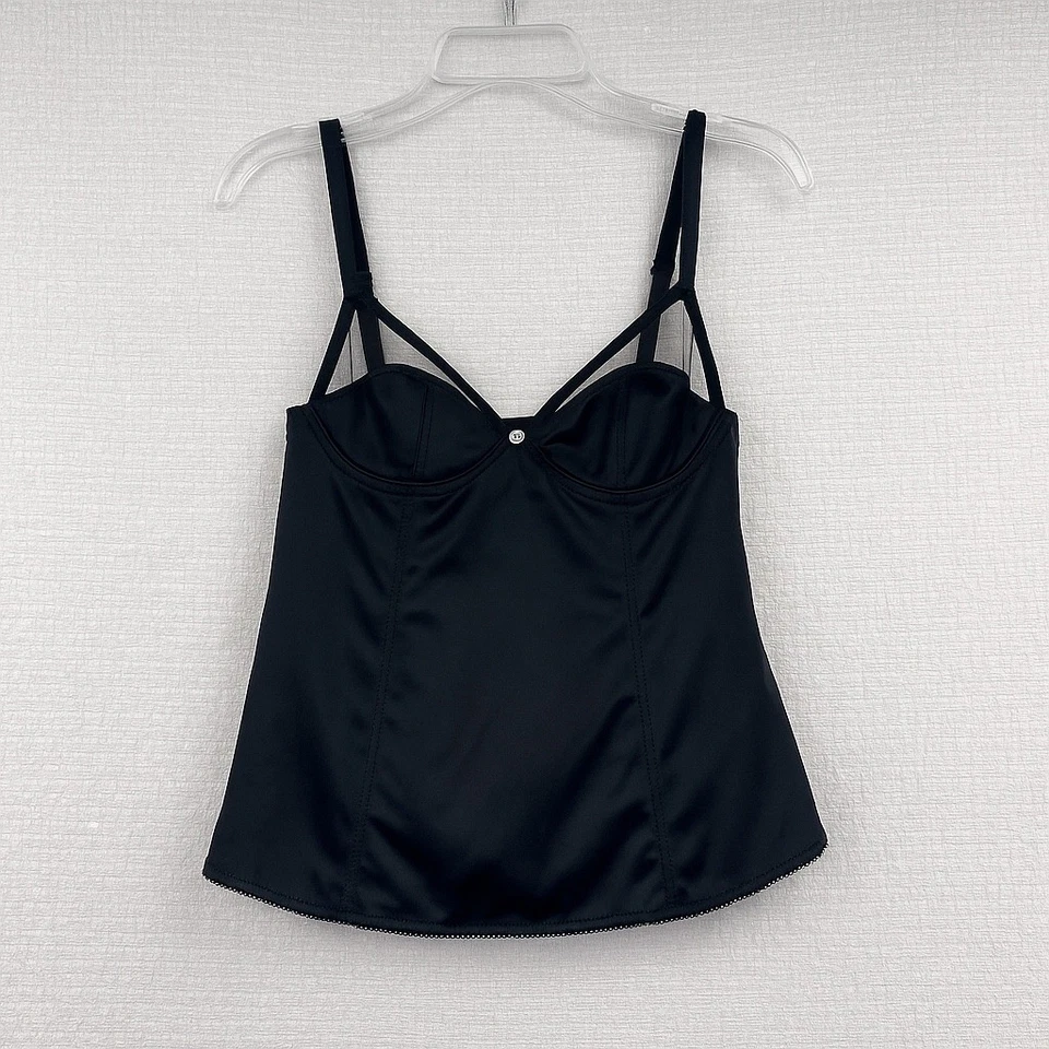 Top Corsé Dolce & Gabbana Negro, Correa Ajustable Cami, Lencería, Italiano Foto 1 de 4