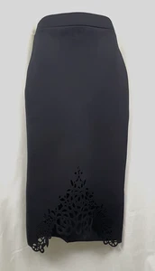 Asos Black Scuba Midi Pencil Skirt Size 8 Uk CR058 KK 05 - Picture 1 of 8