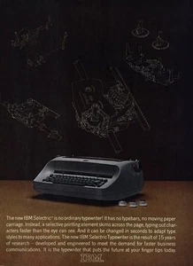 IBM Selectric 1964: No Ordinary Typewriter Vintage Print Ad - Bild 1 von 1