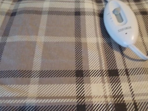 NUR BEZUG FLANELL FÜR ELEC HEIZKISSEN ~ BRAUN HELLBRAUN SCHWARZ KARIERT 12" X 15" #981 - Bild 1 von 2