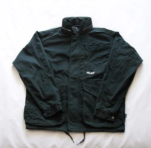 PALACE SS17 Dark Forest Green / Yellow Packable Hood Full Zip Outdoor Jacket M - Picture 1 of 15