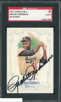 Jackie Rachel Robinson SIGNED 2013 Topps Allen & Ginter #42 Dodgers SGC Auto - Image 1 of 2