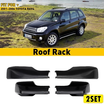 Juego de 2 molduras de tapa de riel de techo para TOYOTA RAV4 2001 2002 2003 2004 Foto 1 de 4