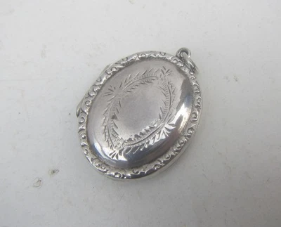 Vintage Sterling Silver 925 Decorative Photo Locket Pendant - Image 1 of 4
