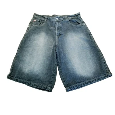 Pantalones Cortos de Jean Southpole Hombres Talla 36 De Colección Gris Denim Ropa de Calle Y2K Hip Hop (34x13) Foto 1 de 4