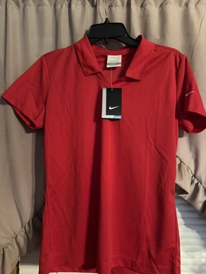 NEW Nike Golf Dri-Fit red  Polo Shirt Women's Sz Medium  - Image 1 of 4