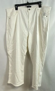 NWT Sanctuary Womens White Denim Light Wash High Rise Straight Leg Jeans Sz 20W - Picture 1 of 4