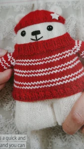 Knitting Pattern Dressed Polar Bear (7in ) & Christmas Stockings -8ins long - Picture 1 of 2