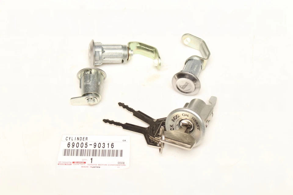 6900590316 Toyota Land Cruiser BJ40 BJ42 FJ40 Genuine Lock Cylinder Set NEW OEM - Image 1 of 1
