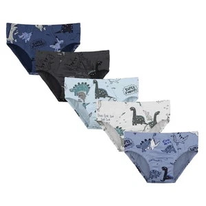 Boys' Cotton Underwear 5 Pack - Soft Stretch Briefs for Boys, Dinosaur Print,... - Picture 1 of 6