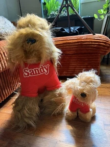 Vintage Knickerbocker Orphan Annie Sandy Dog Puppy Plush Stuffed 1982 Bundle (2) - Picture 1 of 16