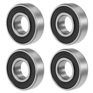 4x 12x28x8mm 6001-2RS Deep Groove Ball Bearing Double Sealed Chrome Steel - Picture 1 of 4