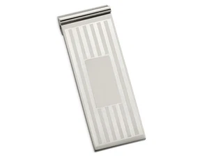 Mens Stainless Steel Brushed and Polished Money Clip - Picture 1 of 4