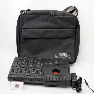 Yamaha MT50 4-Track Cassette Multitrack Recorder w/ Adapter & Case Tested Japan - Image 1 of 4