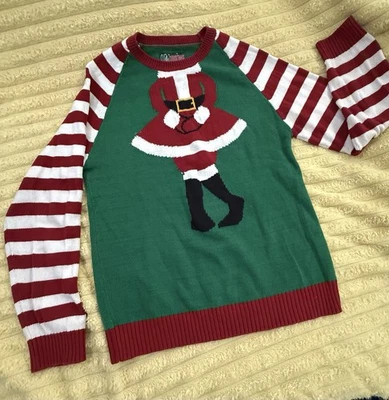 Suéter Feo Navidad Mrs Claus ¡Tengo que ir! Talla Grande Rojo Blanco y Verde  Foto 1 de 4