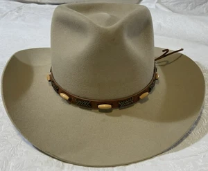 Vintage Biber Marke Hut Cowboy Fell Filz 5X Größe 7 maßgeschneidert in USA Box hervorragender Zustand - Bild 1 von 23