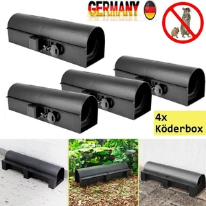 4 er Köderbox Ratte schwarz I Kinder- und Haustiersicher I Tunnel für Giftköder - Bild 1 von 12