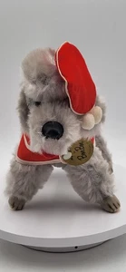 Gund Bon Bon Plüsch Terrier Vintage Gunderful Creation Made in Japan roter Hut Umhang Anhänger - Bild 1 von 11