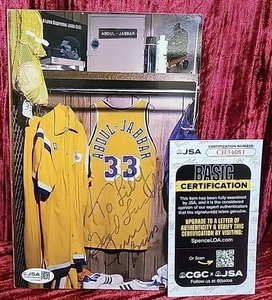 La Lakers Jerry Buss Besitzer NBA BASKETBALL Autogramm Auto versengt Medienführer JSA - Bild 1 von 11