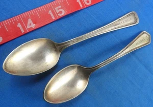 Vintage Antik Hotel Kaffee Versilbert Löffel 2 Stück, St Albans, La Salle - Bild 1 von 3