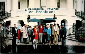 Vintage Präsident Ronald Reagan kehrt nach Hause ins Weiße Haus 1981 Postkarte - Bild 1 von 2
