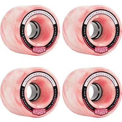 Ruedas Hawgs Fattie Rosa/Blanco Ruedas de Monopatín - 63mm 78a (Juego de 4) Foto 1 de 2