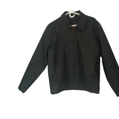 Chaqueta de motocicleta Arizona de cuero sintético negra para hombre, moto, cremallera delantera, pequeña Foto 1 de 4