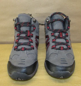 Falls Creek Louis Outdoor Hiking Boots Trail Kids - Grey/Red - Picture 1 of 5