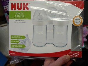 nuk glass baby bottles