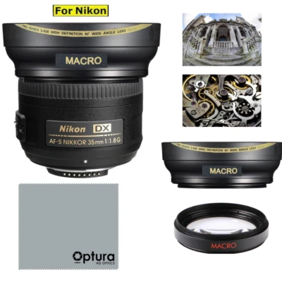 52mm ULTRA WIDE ANGLE MACRO HD16K LENS FOR Nikon AF-S DX NIKKOR 35mm f/1.8G Lens - Image 1 of 4