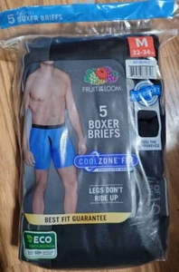 Fruit of the Loom 5pk Men's M (32/34) Coolzone Mesh Fly Boxer Briefs - Picture 1 of 3