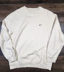 Nike Vintage Crewneck Sweatshirt Men L Tan Off while Cream Y2K Travis Scott - Picture 1 of 3