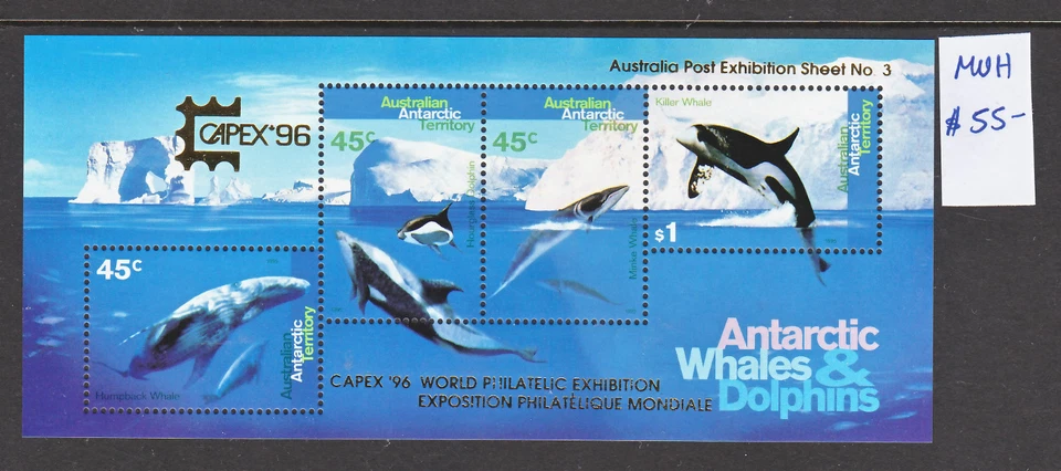 HOJA BALLENAS Y DELFINES EMBALAJE ORIGINAL/PR CAPEX96 ****MUH**** ¡¡Y ESCASA!!! Foto 1 de 1