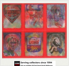 2000 Select AFL Stickers Series Triple Flik 3-D Motion Card Subset Full Set (16)