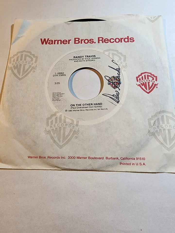 RANDY TRAVIS- CAN'T STOP NOW/ON THE OTHER HAND -WB VG+ F209 - Image 1 of 1