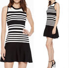NEW PARKER Penny Striped Knit Fit & Flare Sleeveless Dress Size Small Z296-52