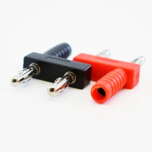 2pairs Dual 4mm Banana Male To Single Banana Female Space 14mm Audio Adapter R+B - Picture 1 of 7