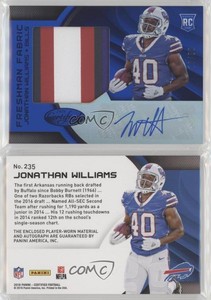 2016 Certified Mirror Blue /50 Jonathan Williams #235 Rookie Auto RC