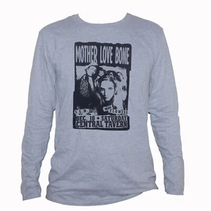 Camiseta Mother Love Bone Metal Alternativo Música Grunge Mangas Largas Gris Top - Imagen 1 de 2