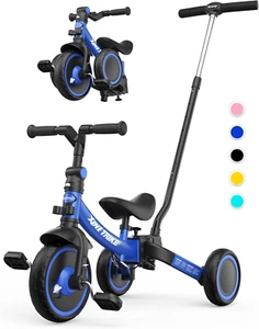 7-In-1 Toddler Bike with Parent Steering Push Handle for 1,2,3,4,5 Years Old Gir - Picture 1 of 12