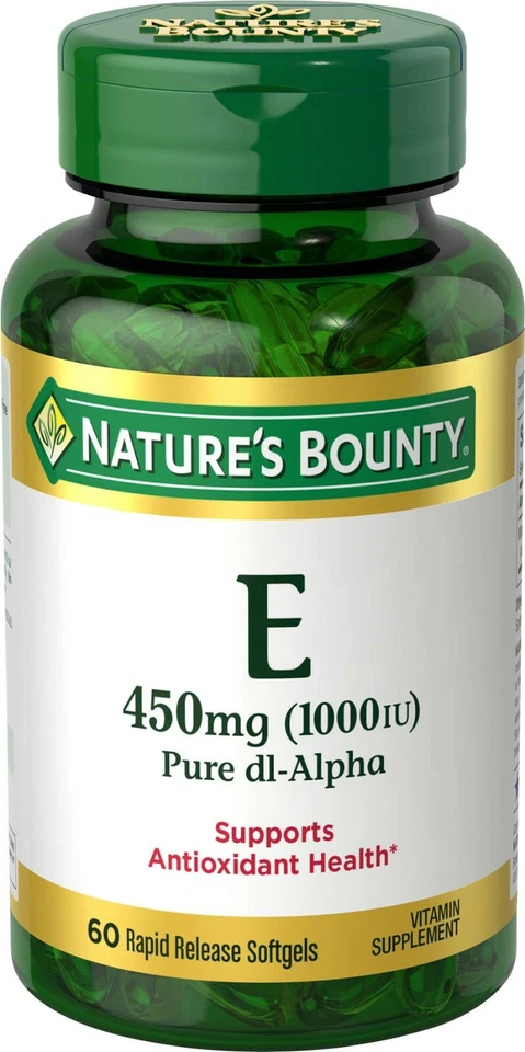 Nature's Bounty Vitamin E 1000 IU Softgels 60ct 074312017995s1037